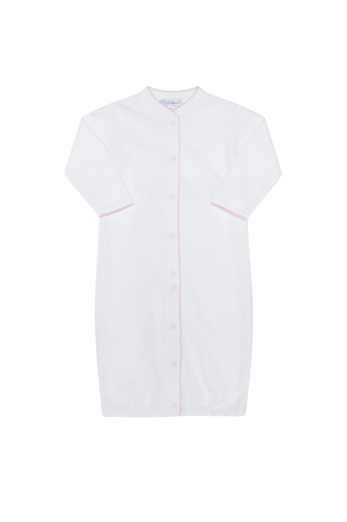 nellapiima White and Pink Bubble Converter Gown