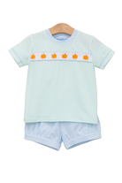 trotter street Pumpkin Rowe Banded Short Set