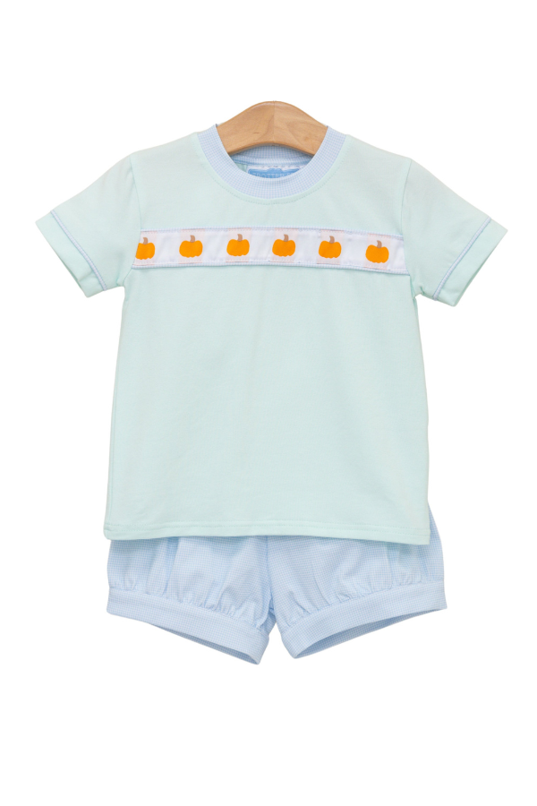 trotter street Pumpkin Rowe Banded Short Set