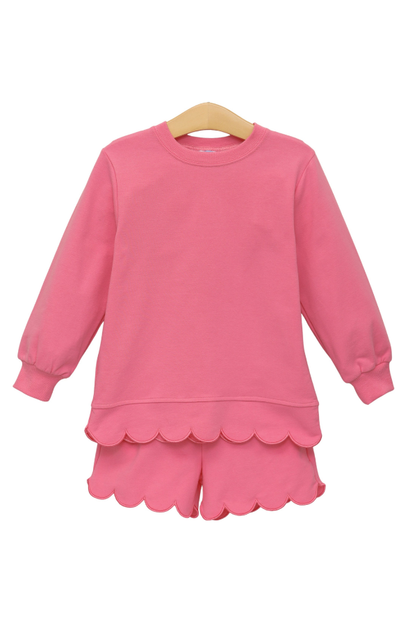 trotter street Sophia Scalloped Set | Pink