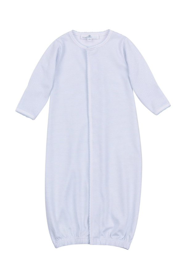 magnolia baby Mini Light Blue Stripes Converter Gown
