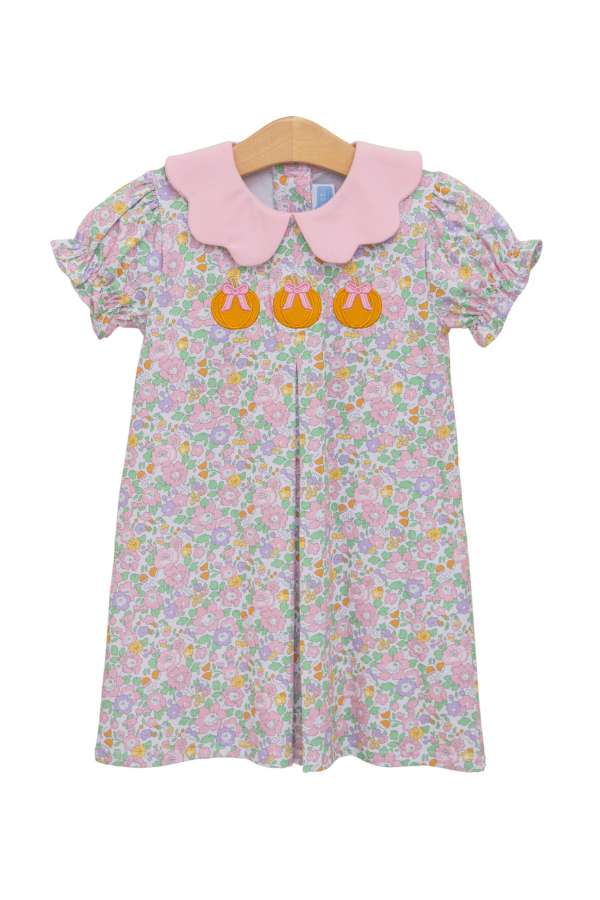 trotter street Pumpkin Floral Dress
