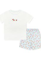 lullaby set Preston Short Set Candy Corn Kisses Blue