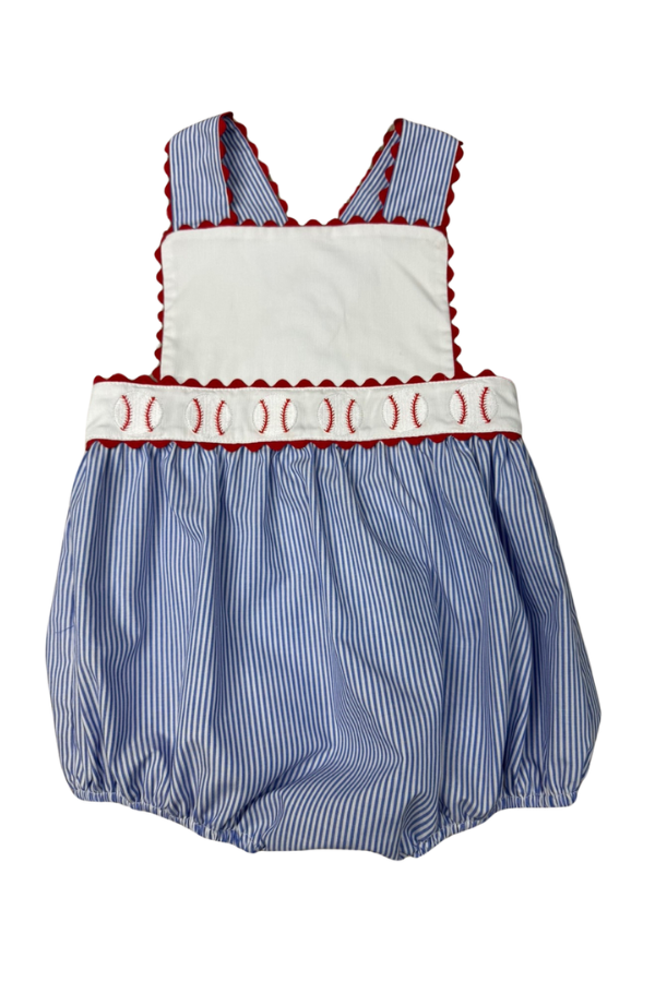 whimsy bay Classic Baseball Ric Rac Sunsuit