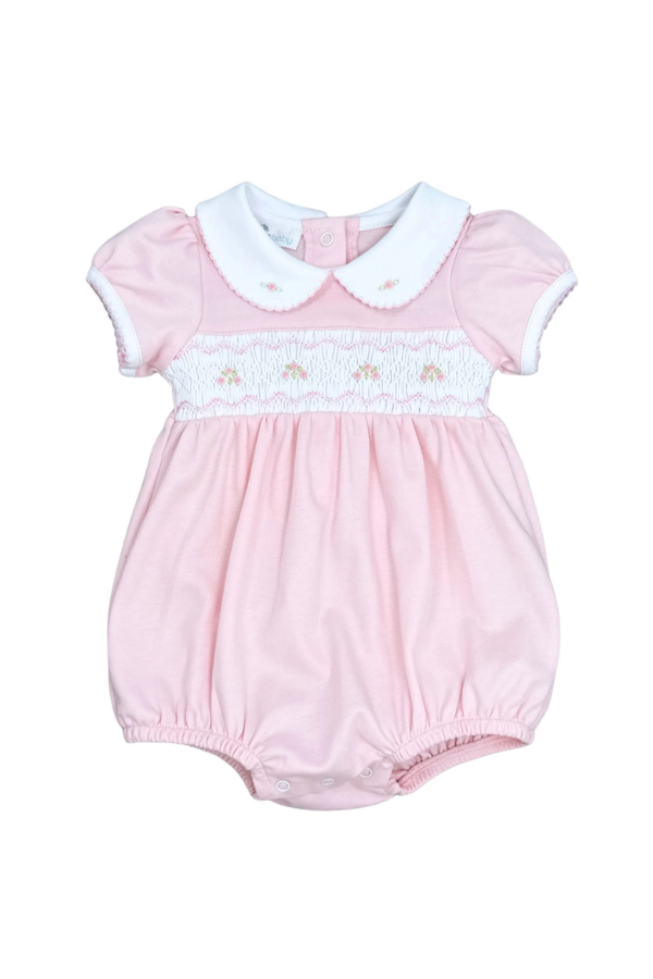 magnolia baby Emily Smocked Collared Girl Bubble