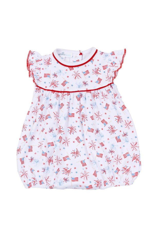 magnoliababy A Sparkly Fourth Print Flutters Bubble