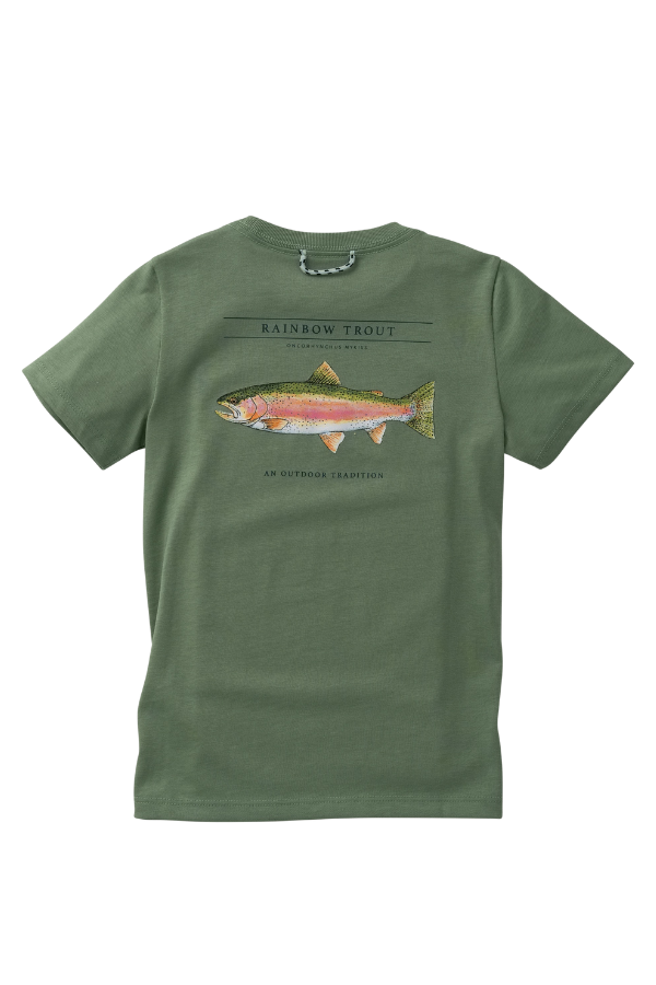 prodoh Boys' Short Sleeve Cotton Tee | Hedge Green