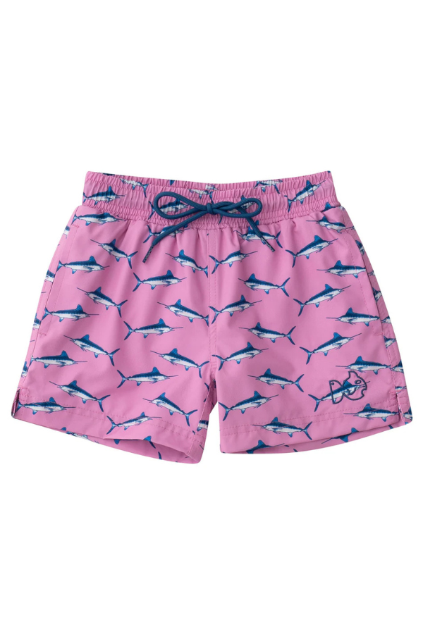 prodoh Boys Boogie Board Swim Trunk | Blue Marlin Print