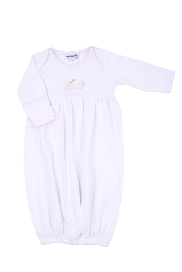 magnolia baby vintage duckies embroidered gown