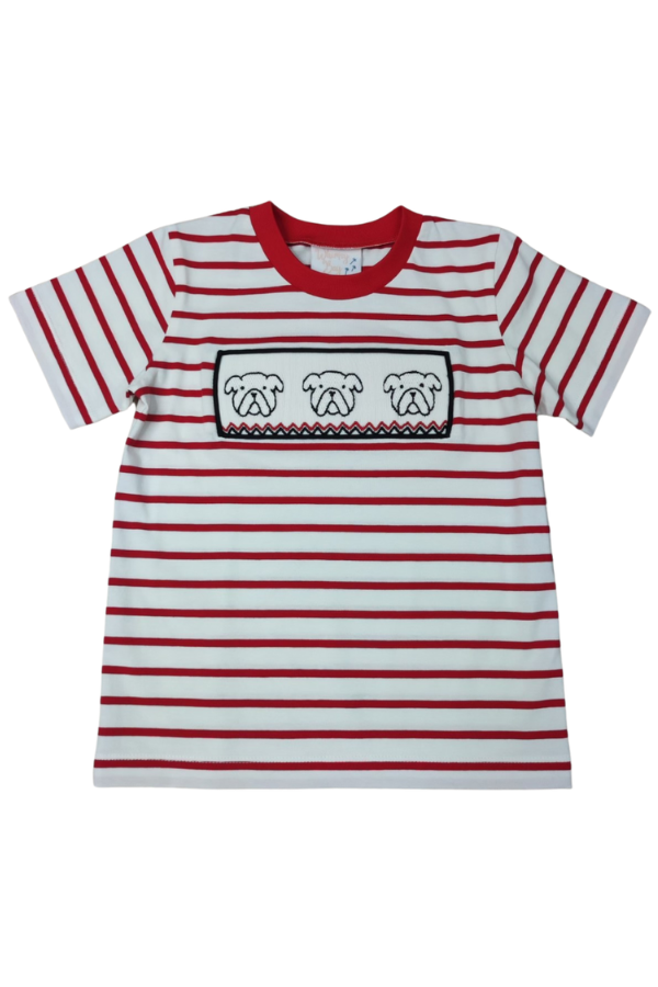 whimsy bay Red Bulldog Smocked Shirt