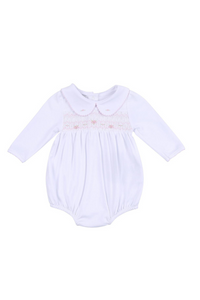 magnolia baby alice andrew smock collared bubble pink