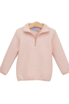 trotter street 1/4 Zip Quilted Pullover | Light pink