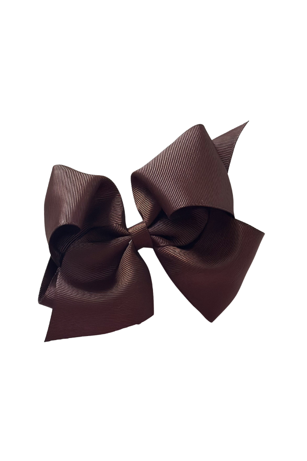 wee ones Mini King Grosgrain Bow | Chocolate