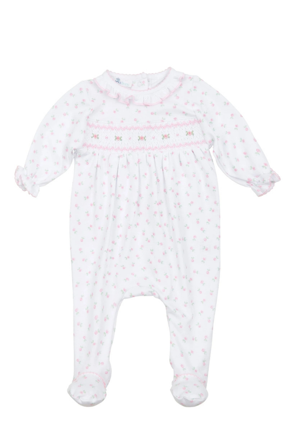 MAGNOLIA BABY Juliette's Classics Pink Smocked Footie