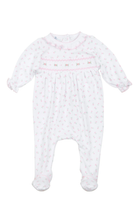 MAGNOLIA BABY Juliette's Classics Pink Smocked Footie