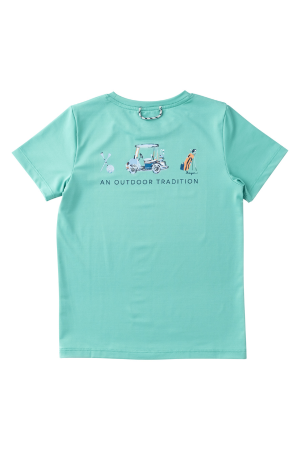 prodoh Boys Short Sleeve Pro Performance Tee | Marine Green