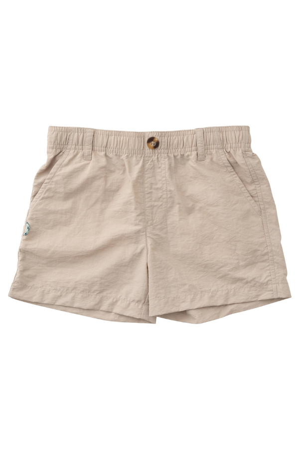 prodoh Boy's Outrigger Performance Short Classic Ancient Scroll Khaki