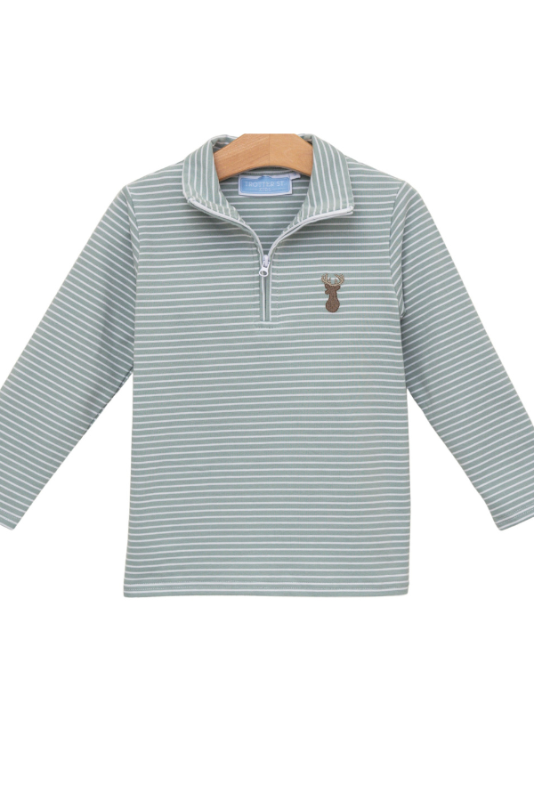 trotter street Deer 1/4 Zip Pullover