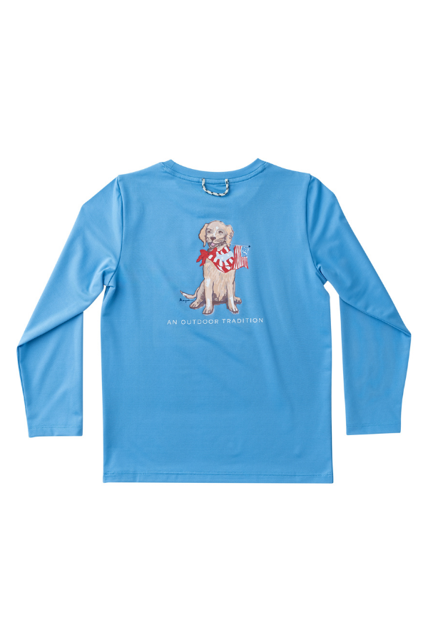 prodoh Boys Long Sleeve Pro Performance Tee | Marina Blue