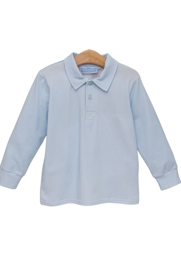 TROTTER STREET JACKSON POLO MICROGINGHAM