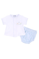 Magnolia Baby Vintage Duckies Embroidered Diaper Set