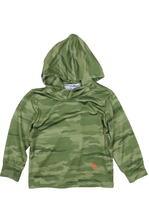 blue quail Classic Camo Green Lightweight Performance Hoodie