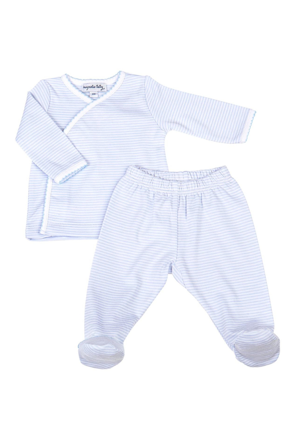 magnolia baby Mini Stripes Footed Pant Set