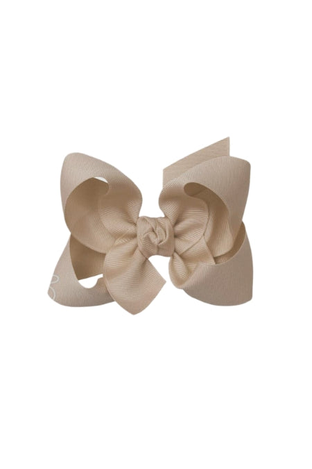Large Alligator Clip Bow | Oatmeal