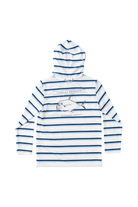prodoh Pro Performance Hoodie Fishing Tee | Windsurfer Navy Peony Stripe