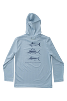 prodoh Pro Performance Hoodie Fishing Tee | Ashley Blue