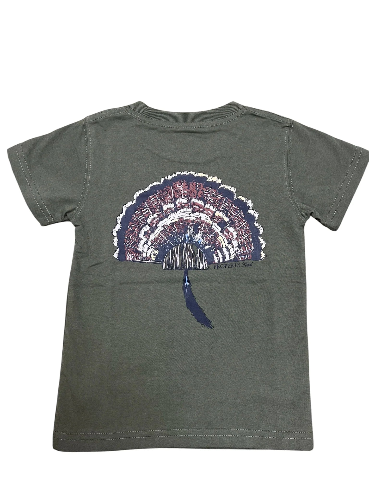 Properly Tied Boys Turkey Mount SS Olive