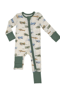 Vintage Airplane 2-Way Zipper