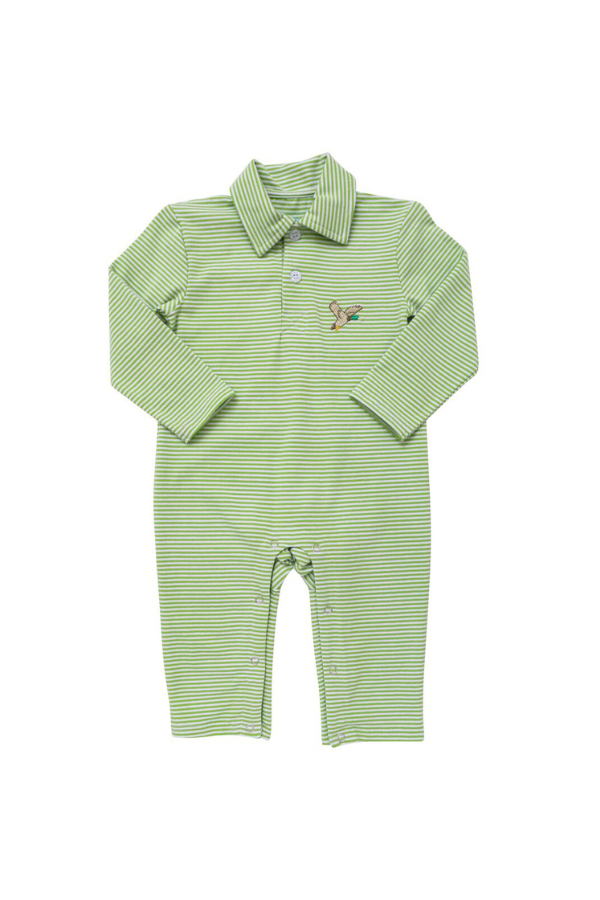 itsy bitsy duck polo romper