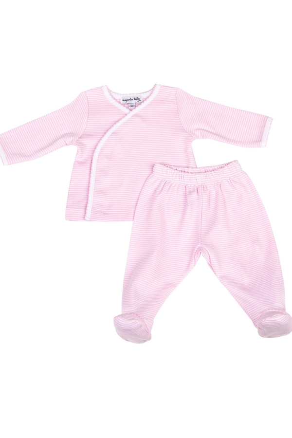 magnolia baby Mini Stripes Footed Pant Set