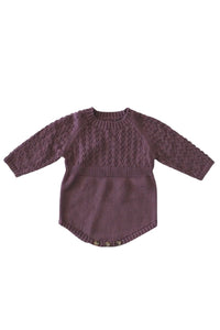 Knit Sweater Romper | Plum