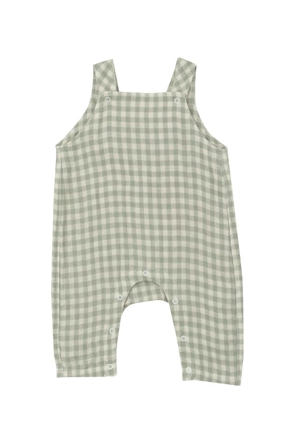 angel dear Mini Green Gingham Overalls