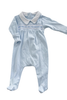 magnolia baby Hazel and Hudson Smocked Collared Footie