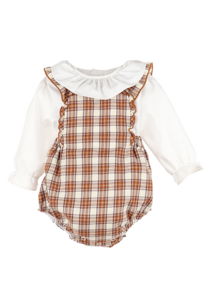 Woodford Plaid Vintage Overall Brown