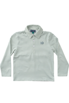 prodoh Boys Long Sleeve Pro Performance Polo | Spruce Stripe