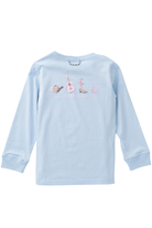 PRODOH Girls' Long Sleeve Cotton Tee | Cashmere Blue
