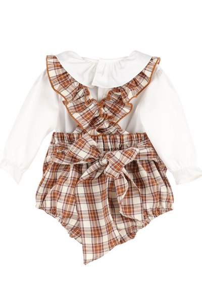 Woodford Plaid Vintage Overall Brown