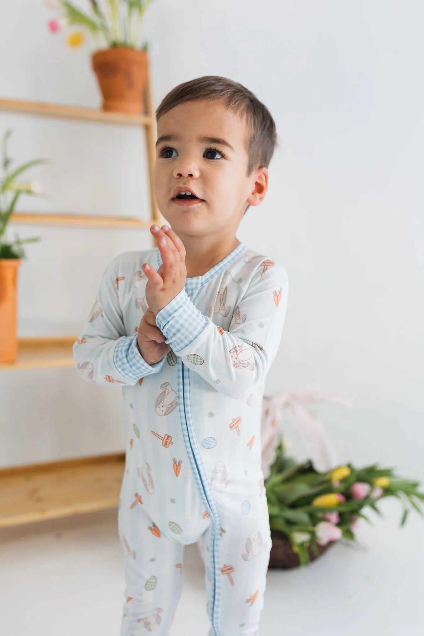 in my jammers Oliver Rabbit Zipper Romper