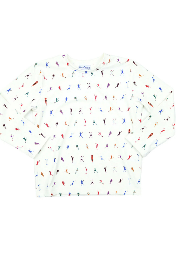 blue quail First Down Long Sleeve Performance Tee