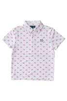 prodoh Boys Short Sleeve Pro Performance Polo | American Flag Print