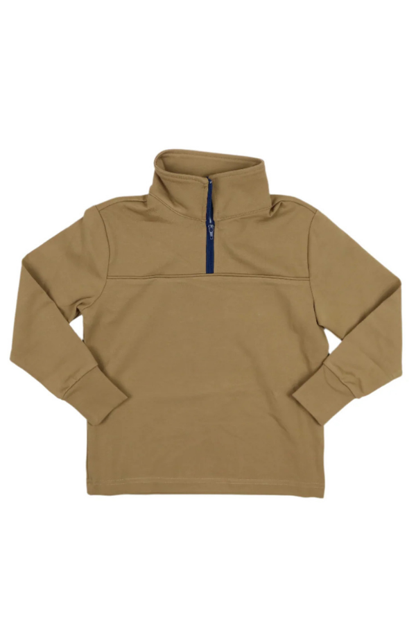 blue quail Khaki 1/4 Zip Performance Pullover