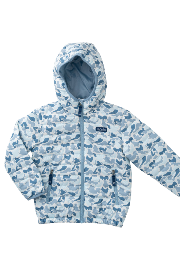 PRODOH Boys' Hooded Puffer Jacket CAMO