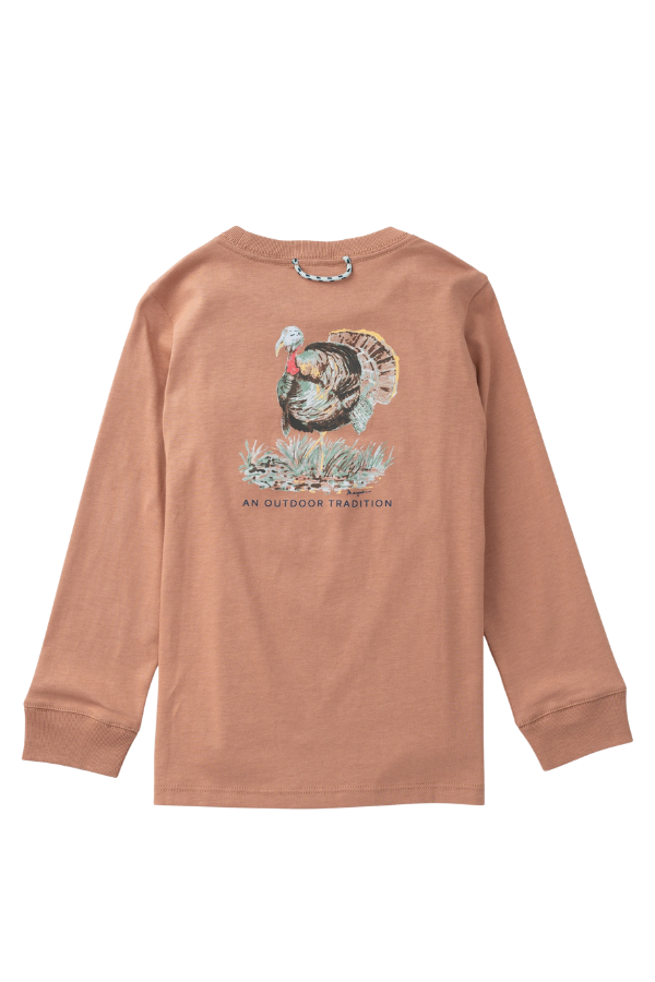prodoh Boys' Long Sleeve Cotton Pocket Tee | Mocha Mousse turkey