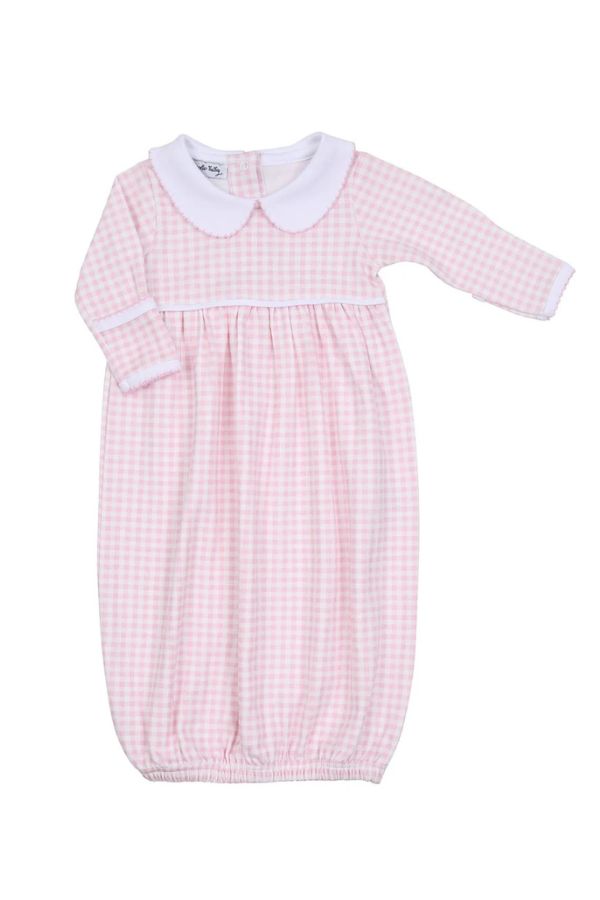 magnolia baby Mini Checks Collared Girl Gown
