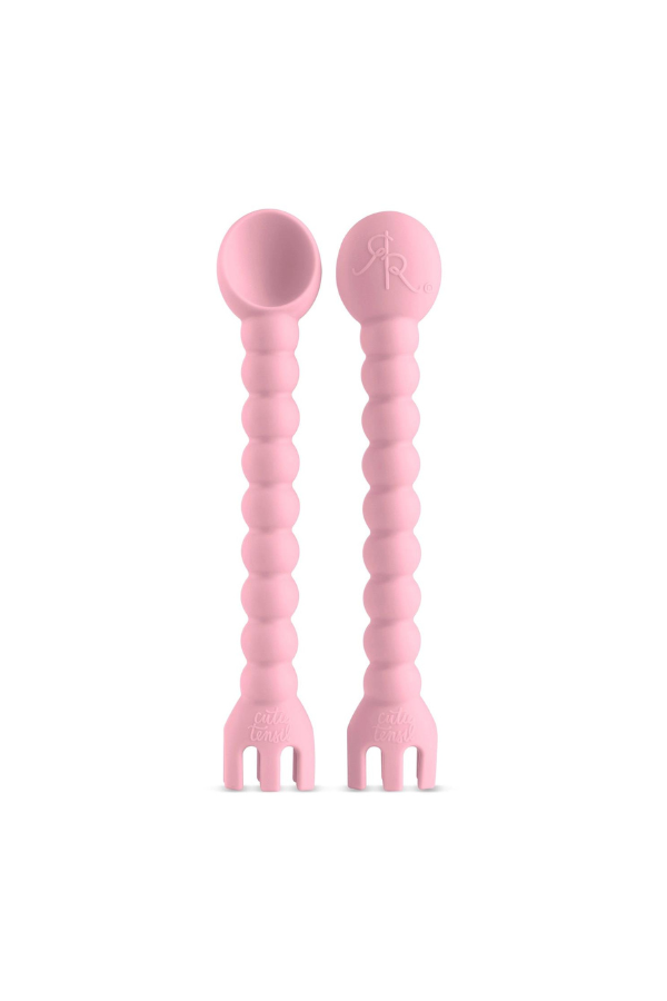 ryan & rose Cutie Tensils (Fork + Spoon) | Peony