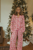 in my jammers Pink Christmas Doodle Dreams Women's Set